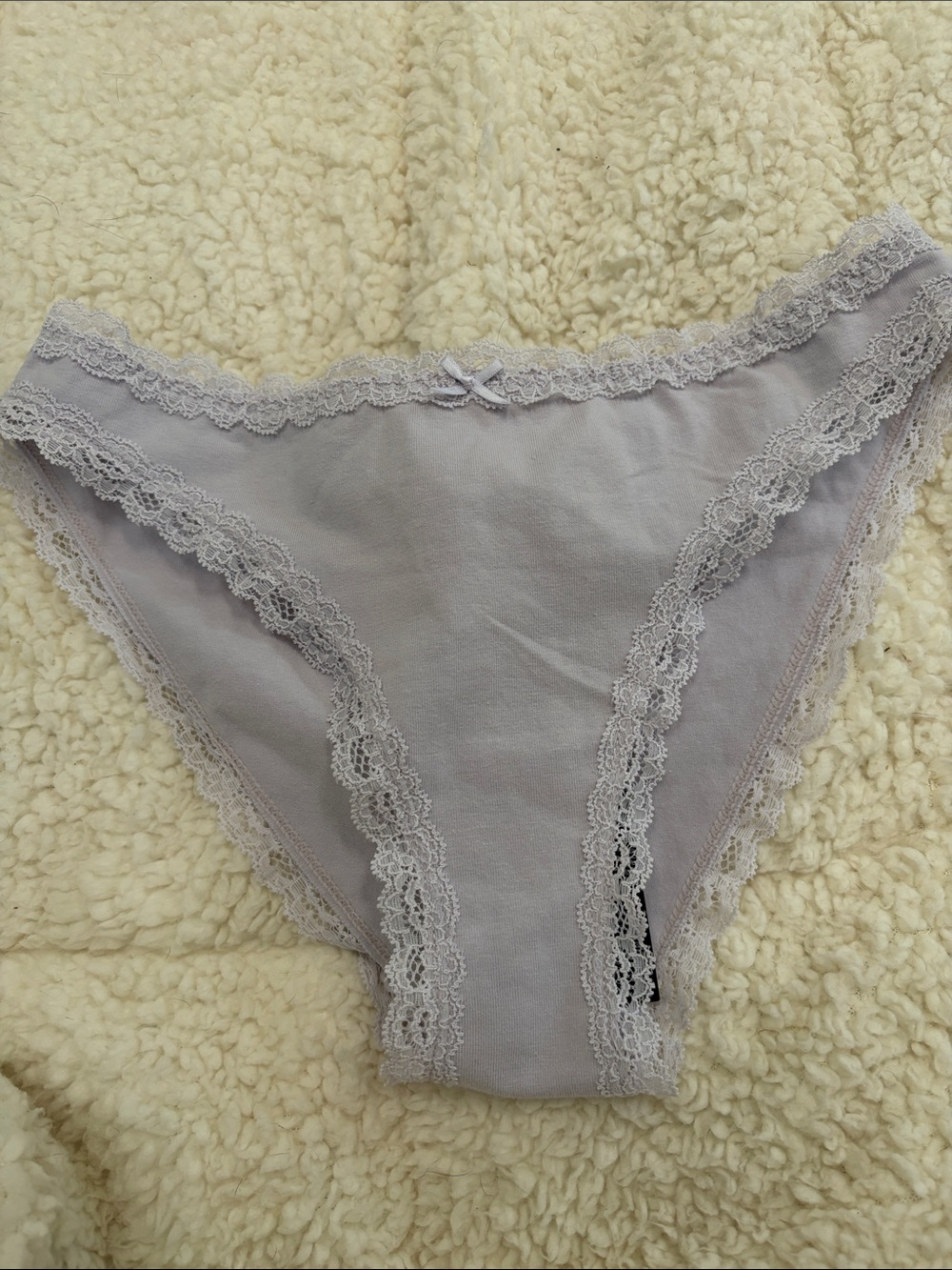 Brandy Melville Lace-Trim Bikini Panty in Light Lavender